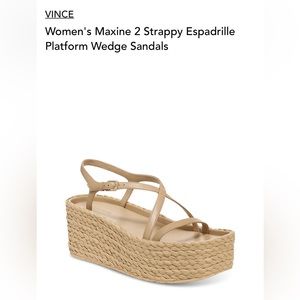 Vince Maxine strappy espadrille wedge sandals